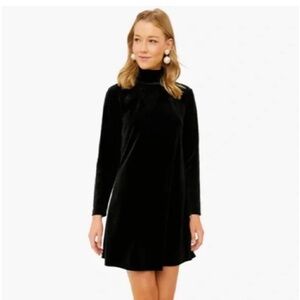 Tuckernuck Black Velvet Mini Dress